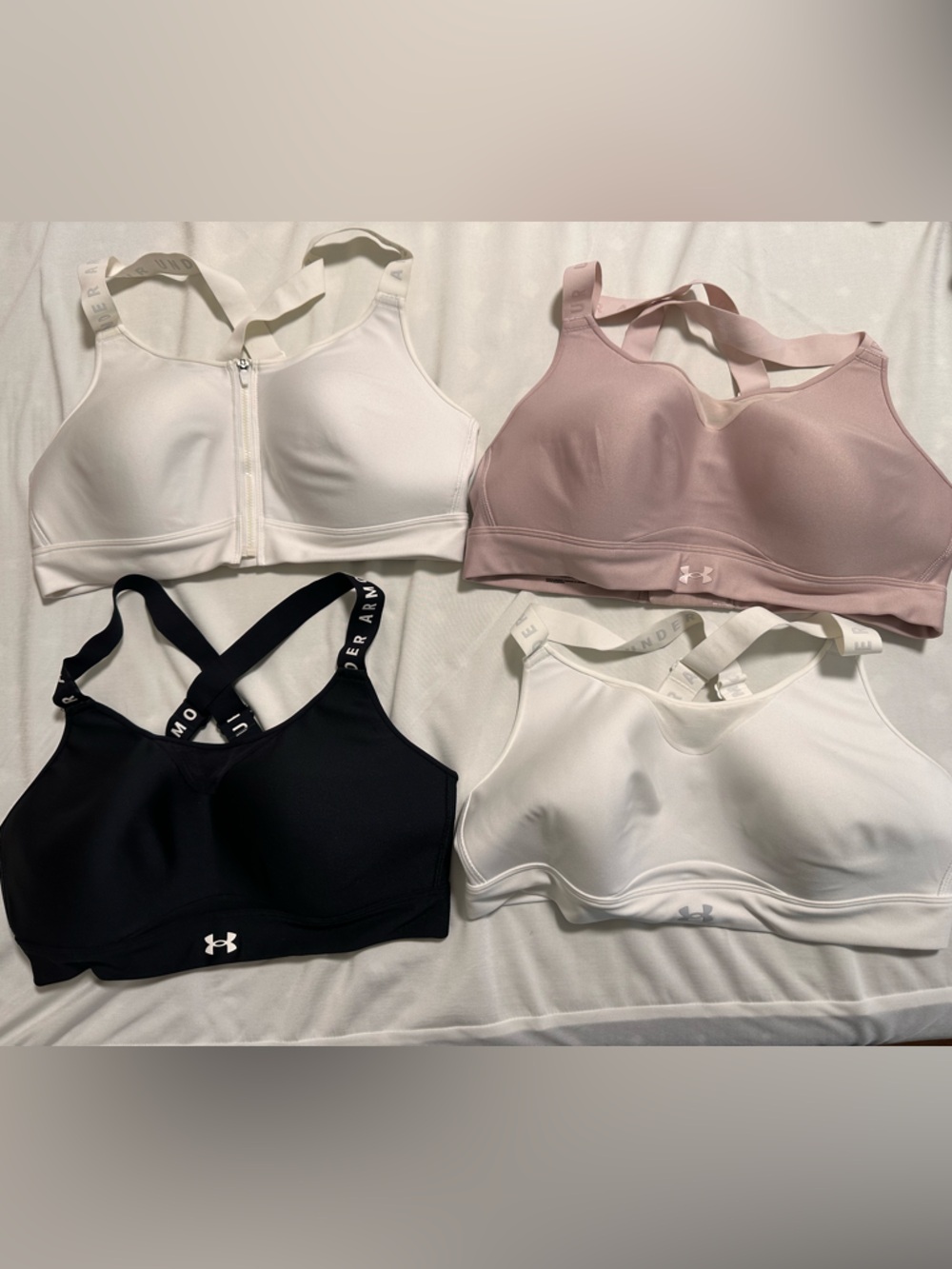Under Armour 4-Pack Sports Bra Set - Black, White, Blush